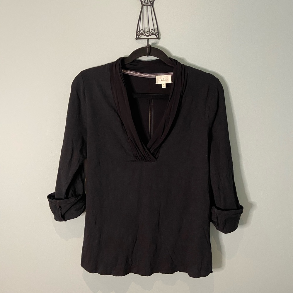 Anthro Deletta Black Mecene Top, M - Picture 7 of 14